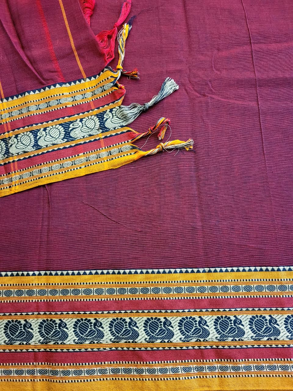 Maroon Narayanpet Cotton Saree