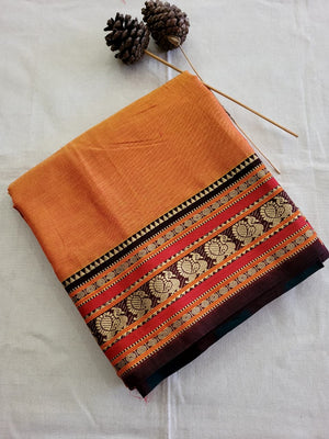 Saffron Narayanpet Cotton Saree