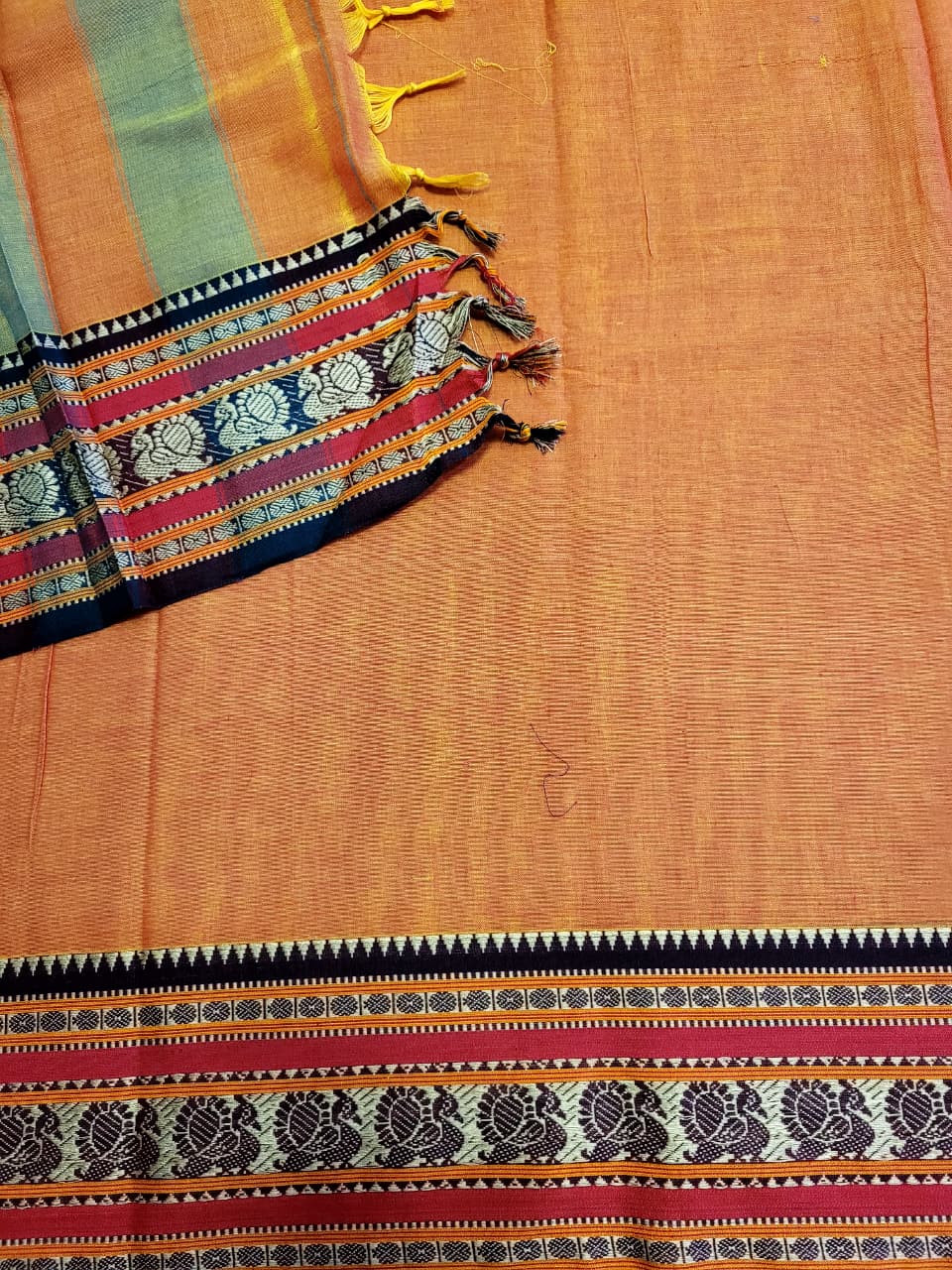 Saffron Narayanpet Cotton Saree