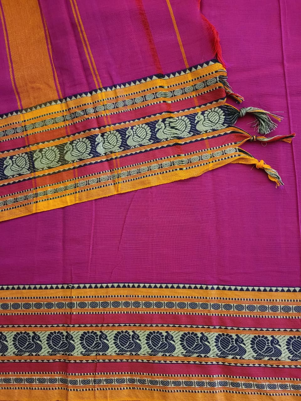 Pink Narayanpet Cotton Saree