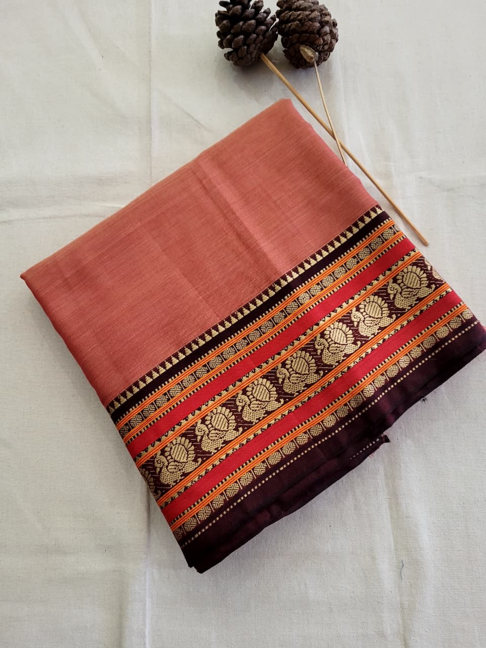 Wood Narayanpet Cotton Saree