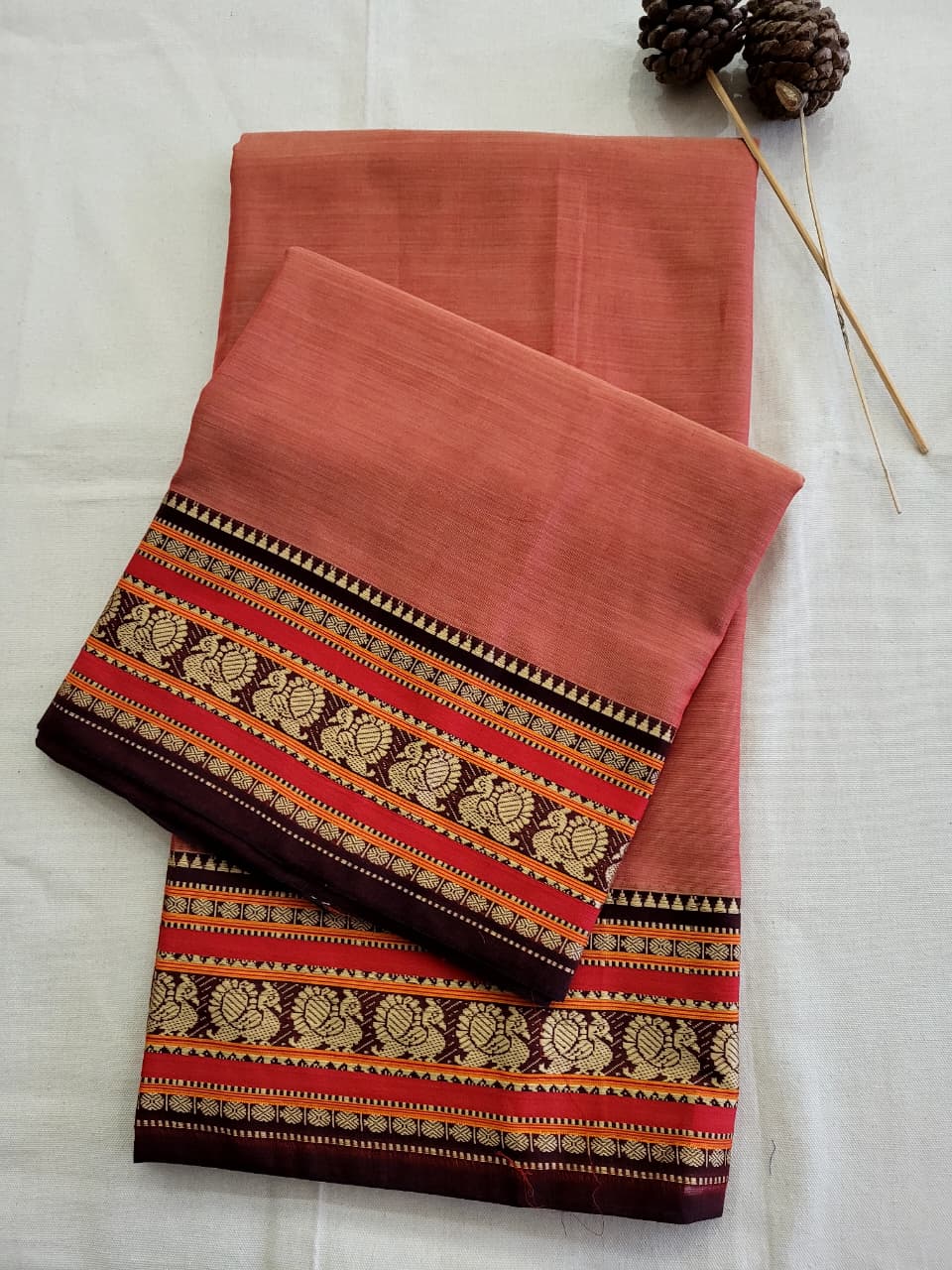 Wood Narayanpet Cotton Saree