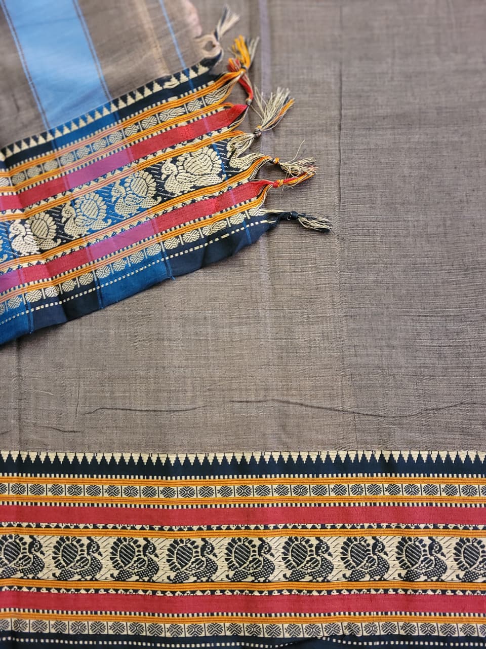 Brown Narayanpet Cotton Saree