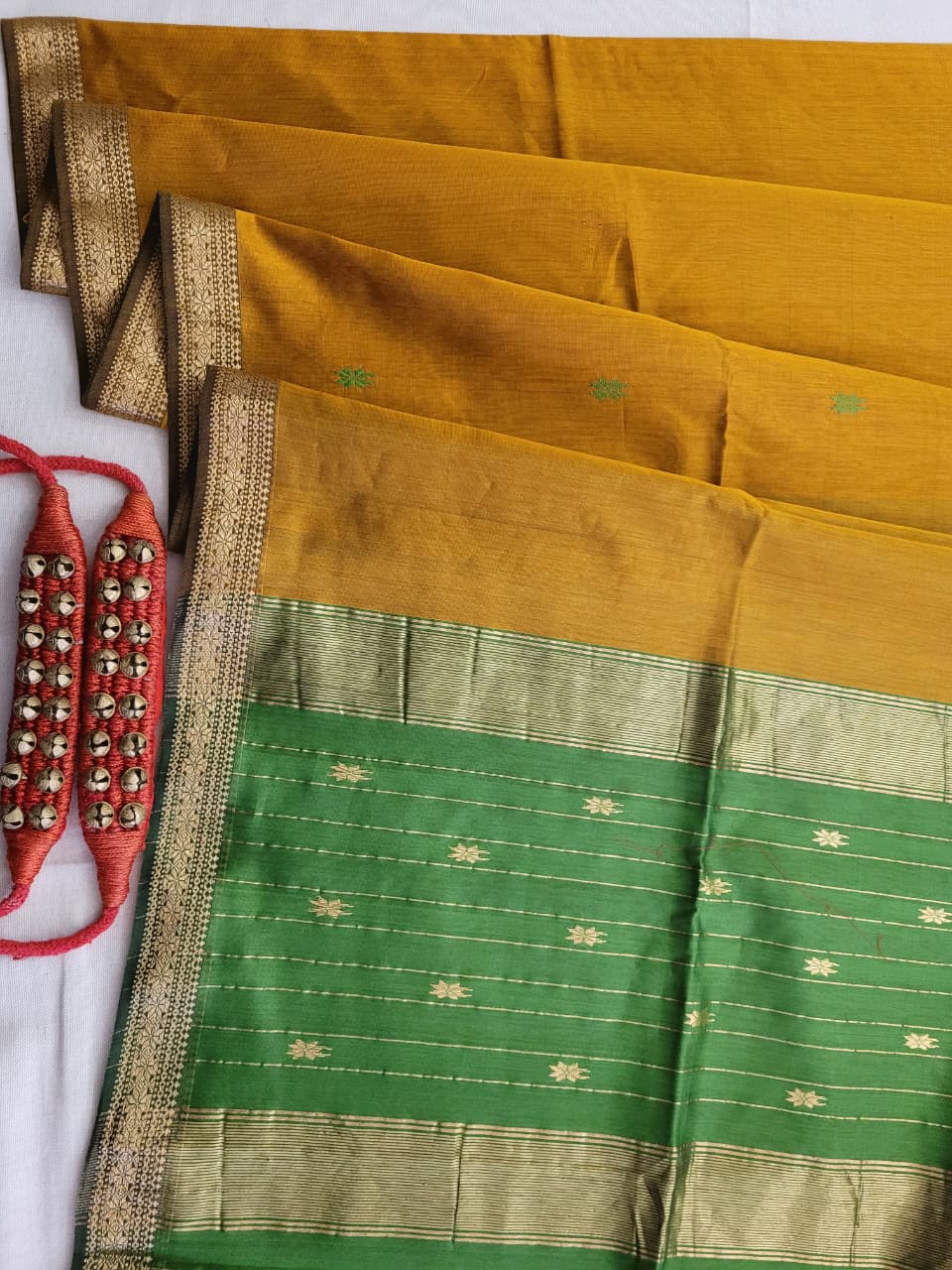 Yellow Maheshwari SilkSaree