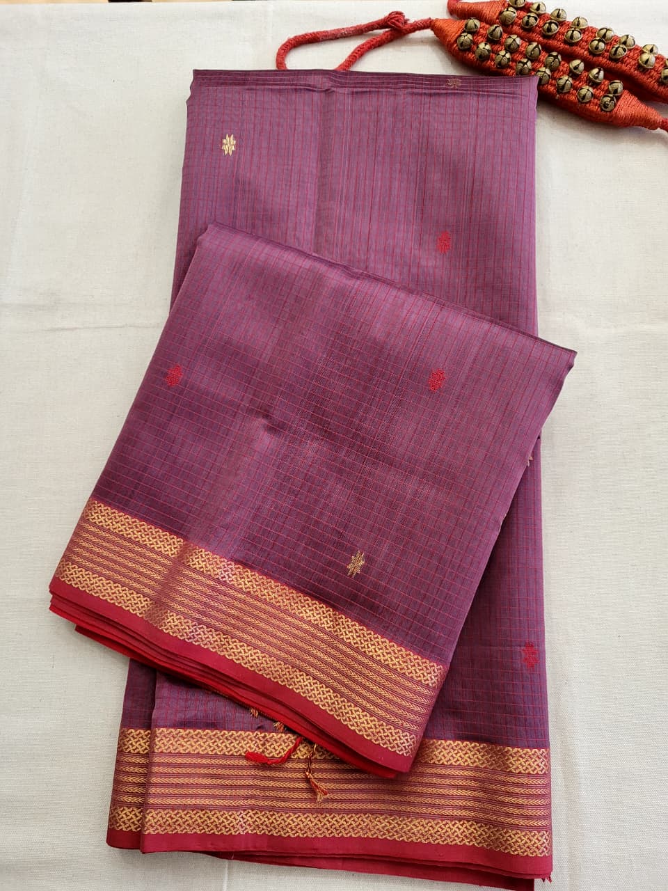 Purple Maheshwari SilkSaree