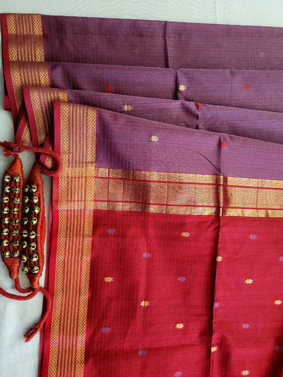 Purple Maheshwari SilkSaree