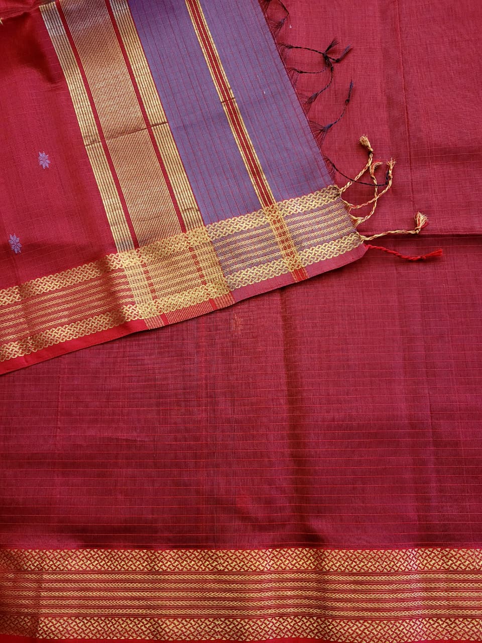 Purple Maheshwari SilkSaree