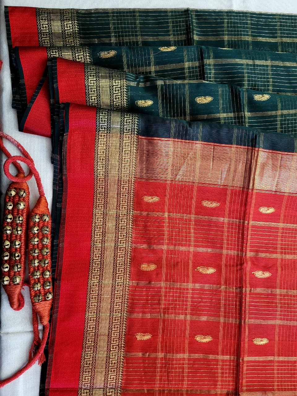 Pine Maheshwari Saree