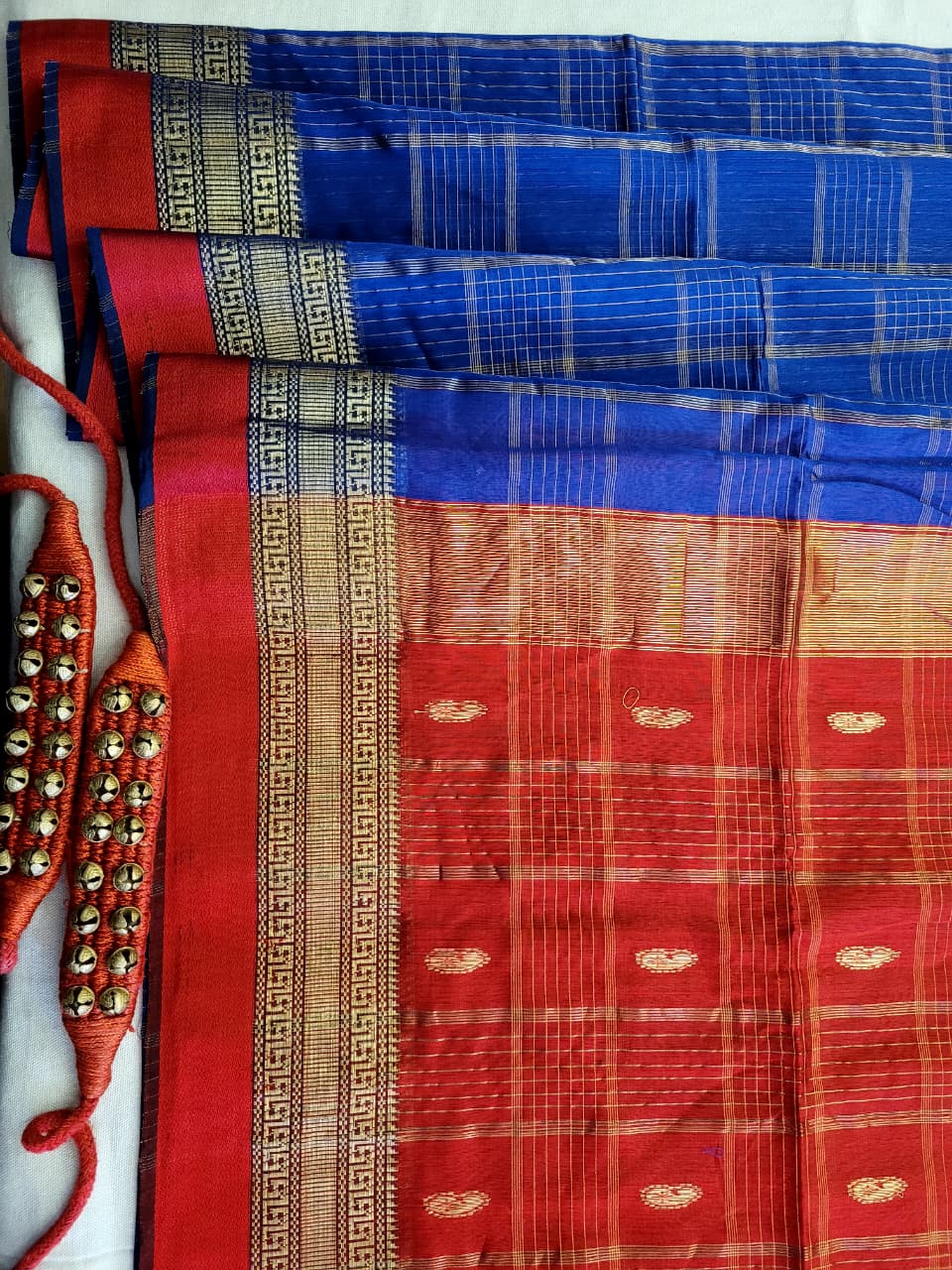 Navy Maheshwari Saree