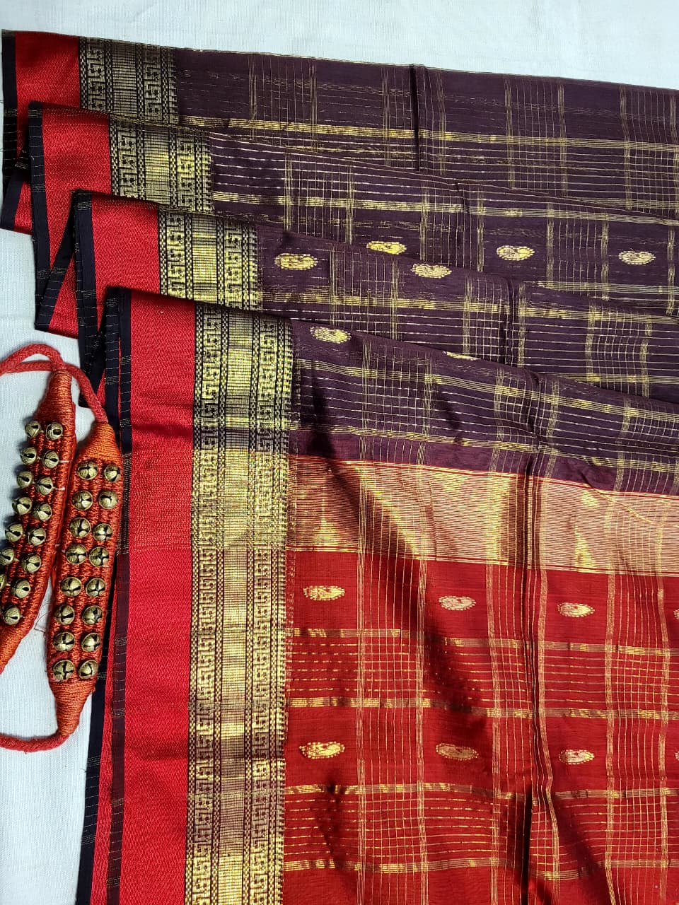 Brown Maheshwari Saree