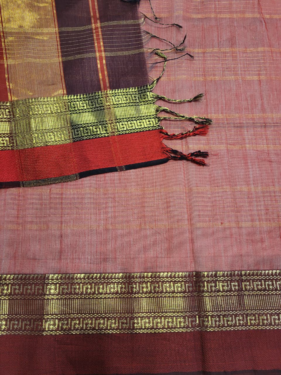Brown Maheshwari Saree