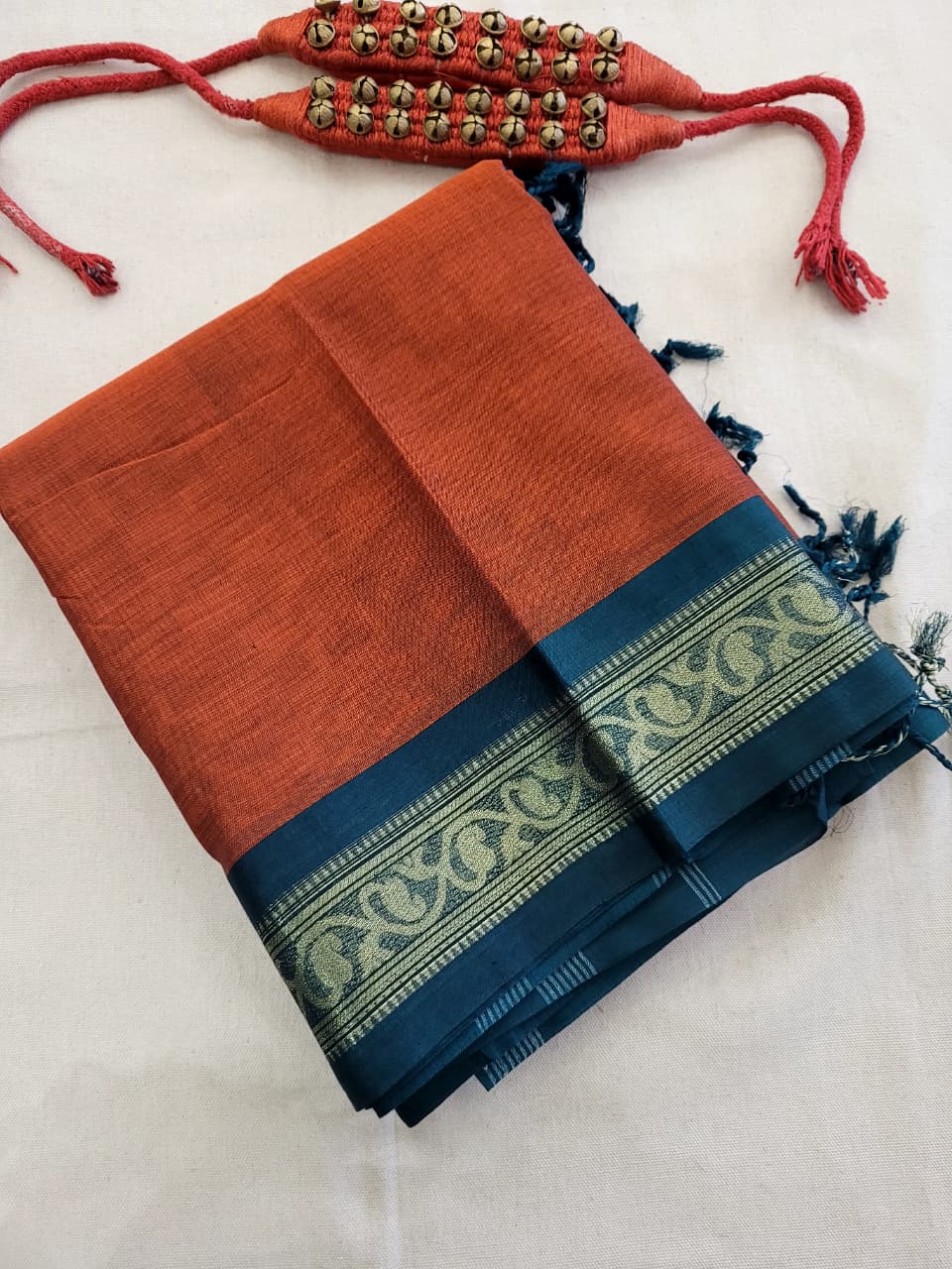 Brown Radha Cotton Silk Saree