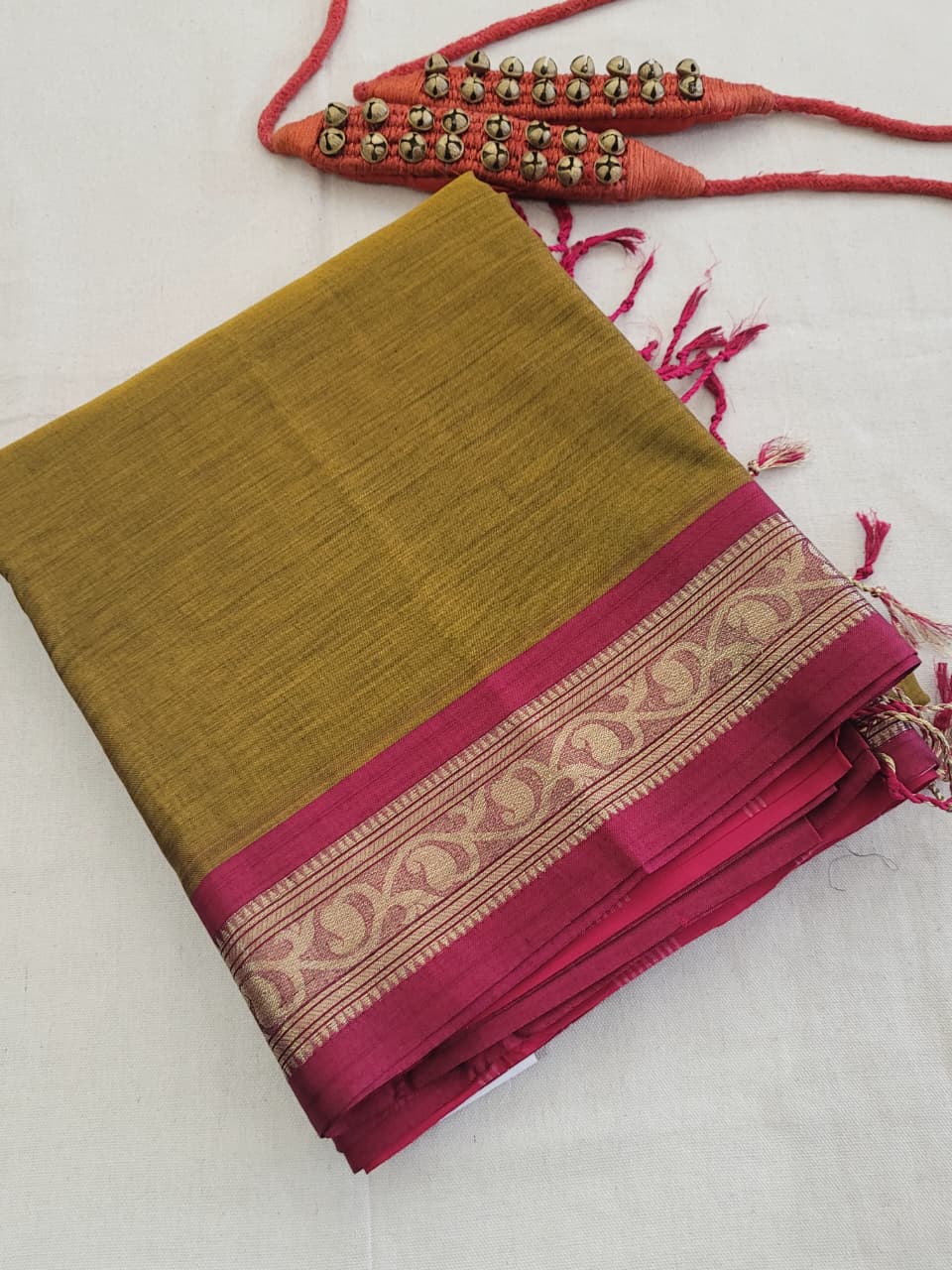 Gold Radha Cotton Silk Saree
