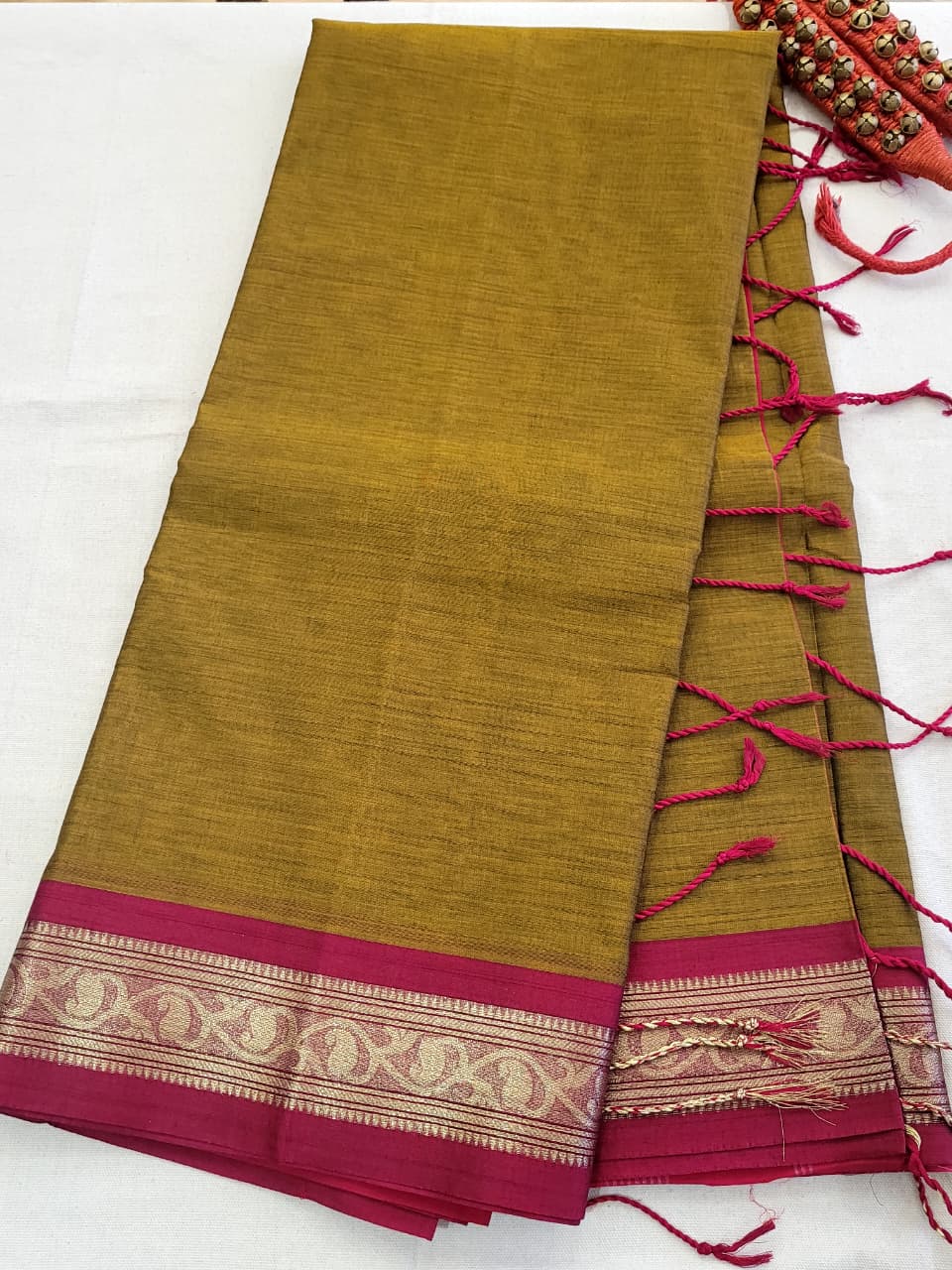 Gold Radha Cotton Silk Saree