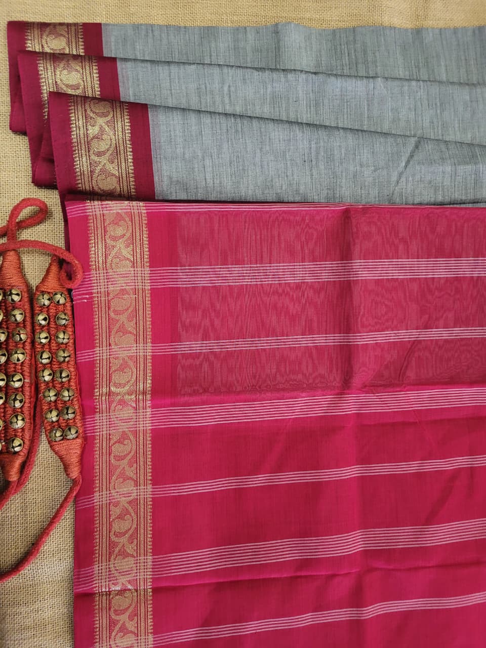 Gray Radha Cotton Silk Saree