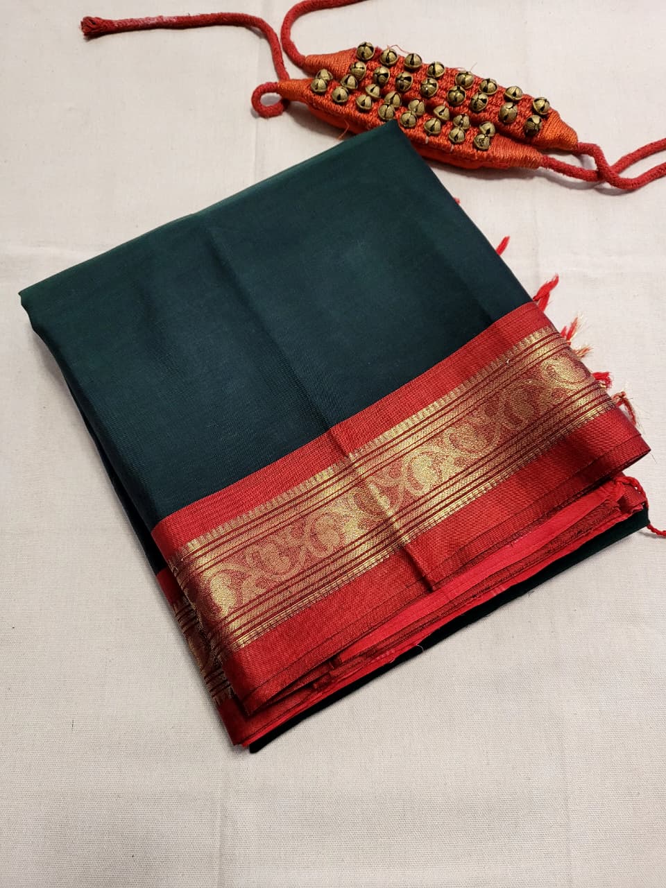 Black Radha Cotton Silk Saree