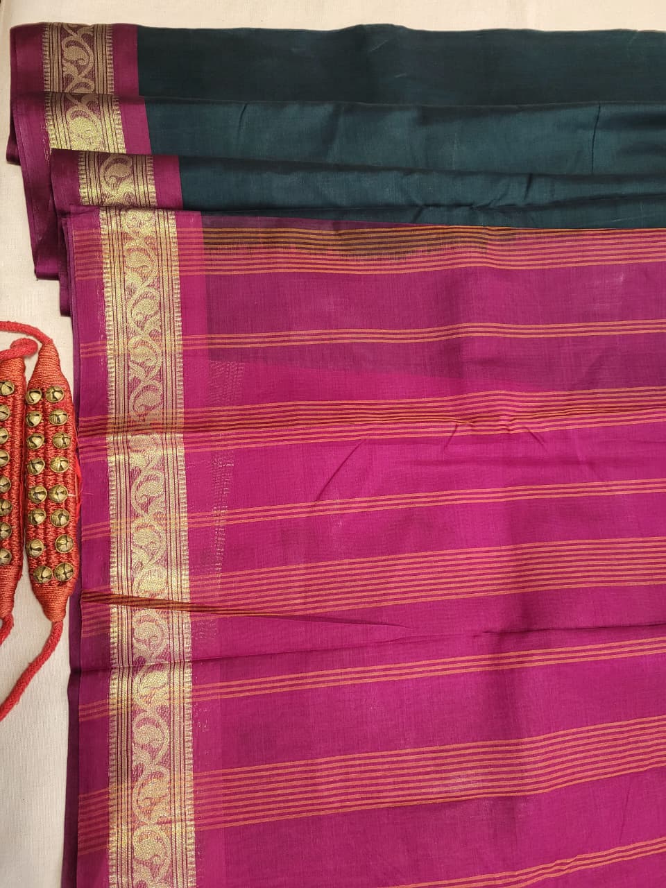 Green Radha Cotton Silk Saree