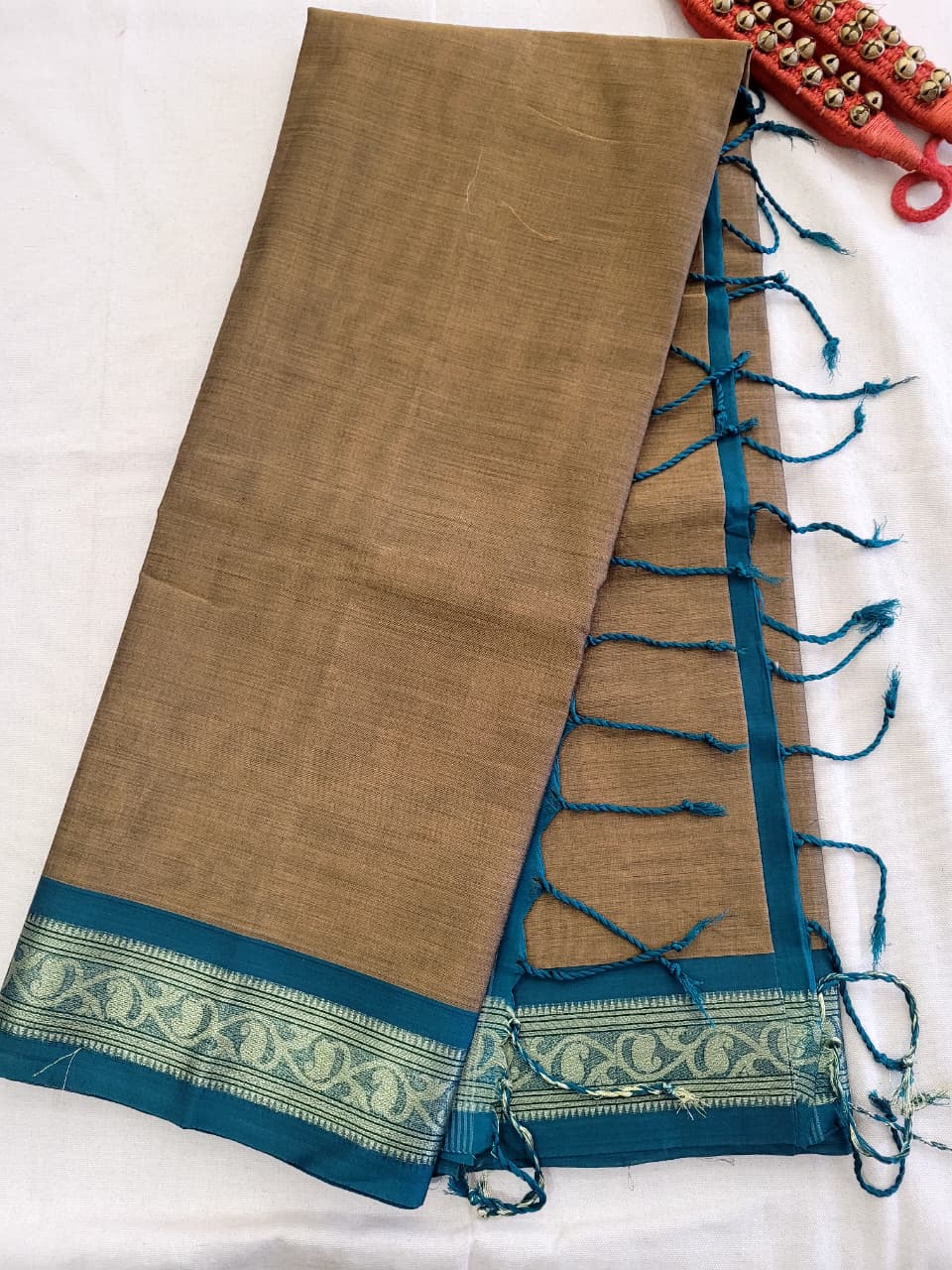Brown Radha Cotton Silk Saree