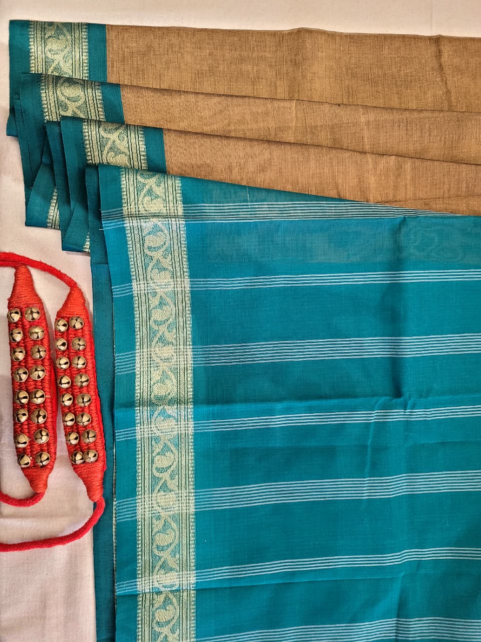 Brown Radha Cotton Silk Saree
