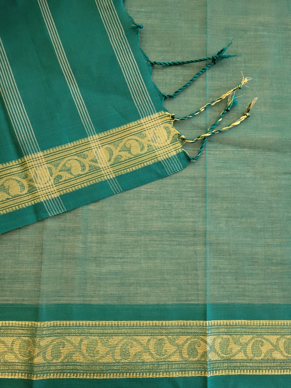 Brown Radha Cotton Silk Saree