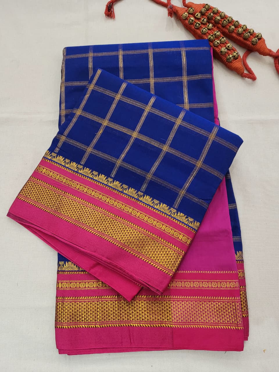 Blue2 Rani Ilkal  Saree