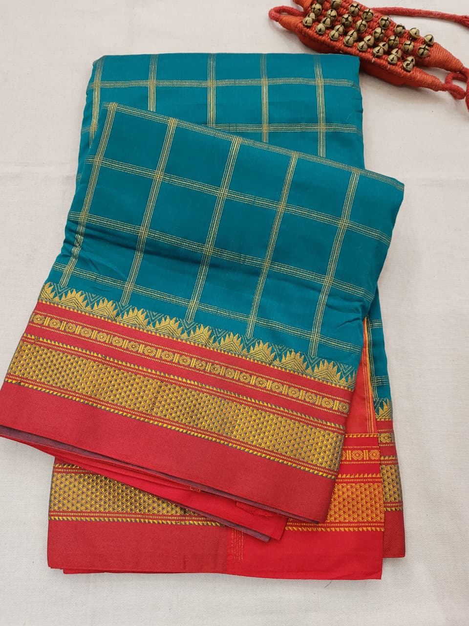 Sea Green Rani Ilkal Saree
