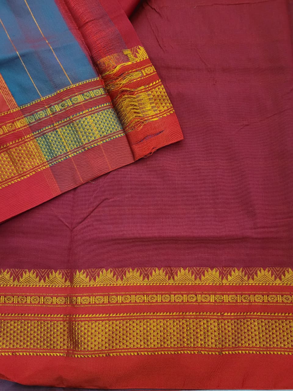 Sea Green Rani Ilkal Saree