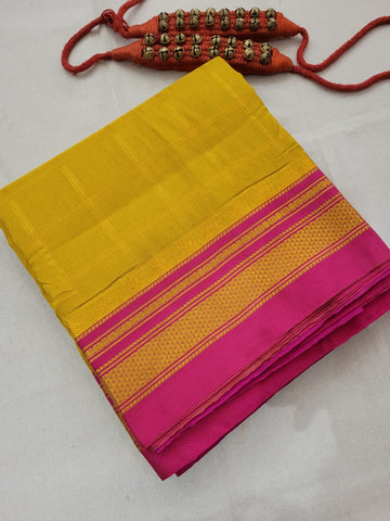 Yellow Rani Ilkal Saree