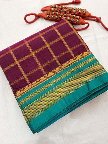 Brown Rani Ilkal Saree