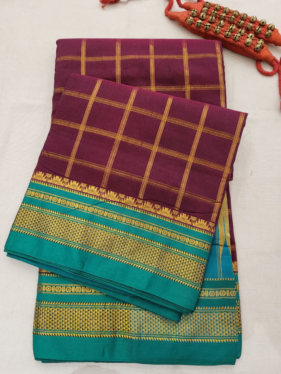Brown Rani Ilkal Saree