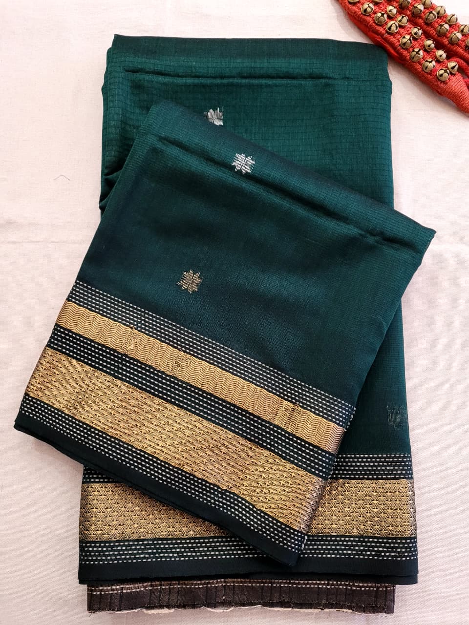 Green Maheshwari Saree