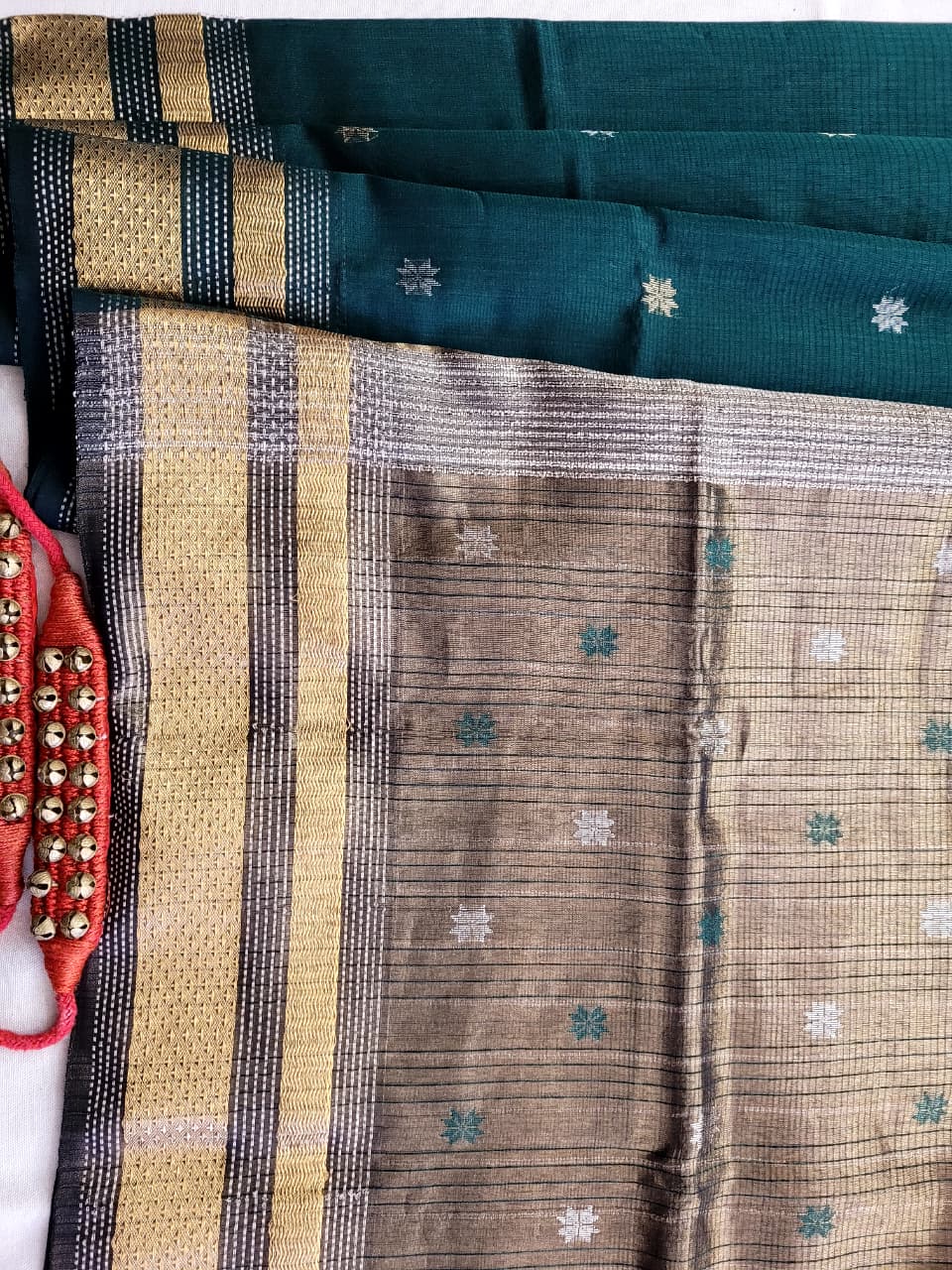 Green Maheshwari Saree