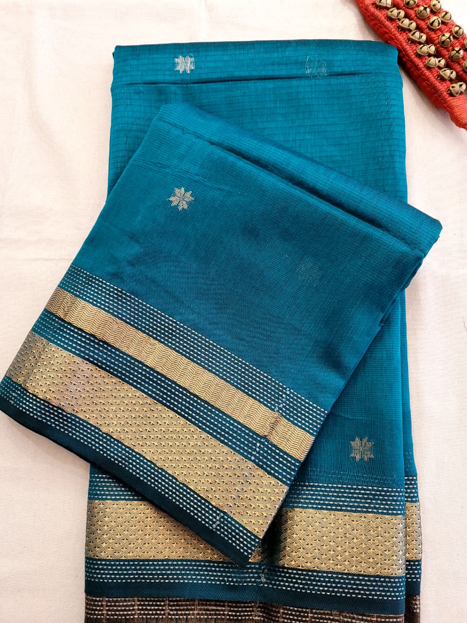 Blue Maheshwari Saree