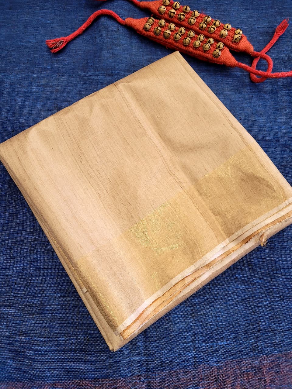 Gold Pure Tussar Saree