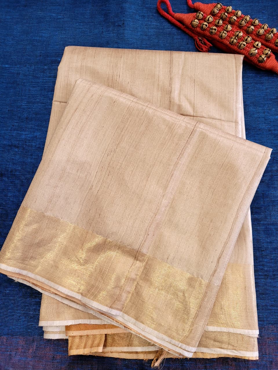 Gold Pure Tussar Saree