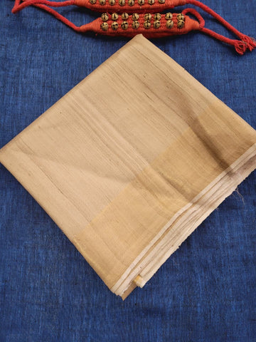 Beige Pure Tussar Saree