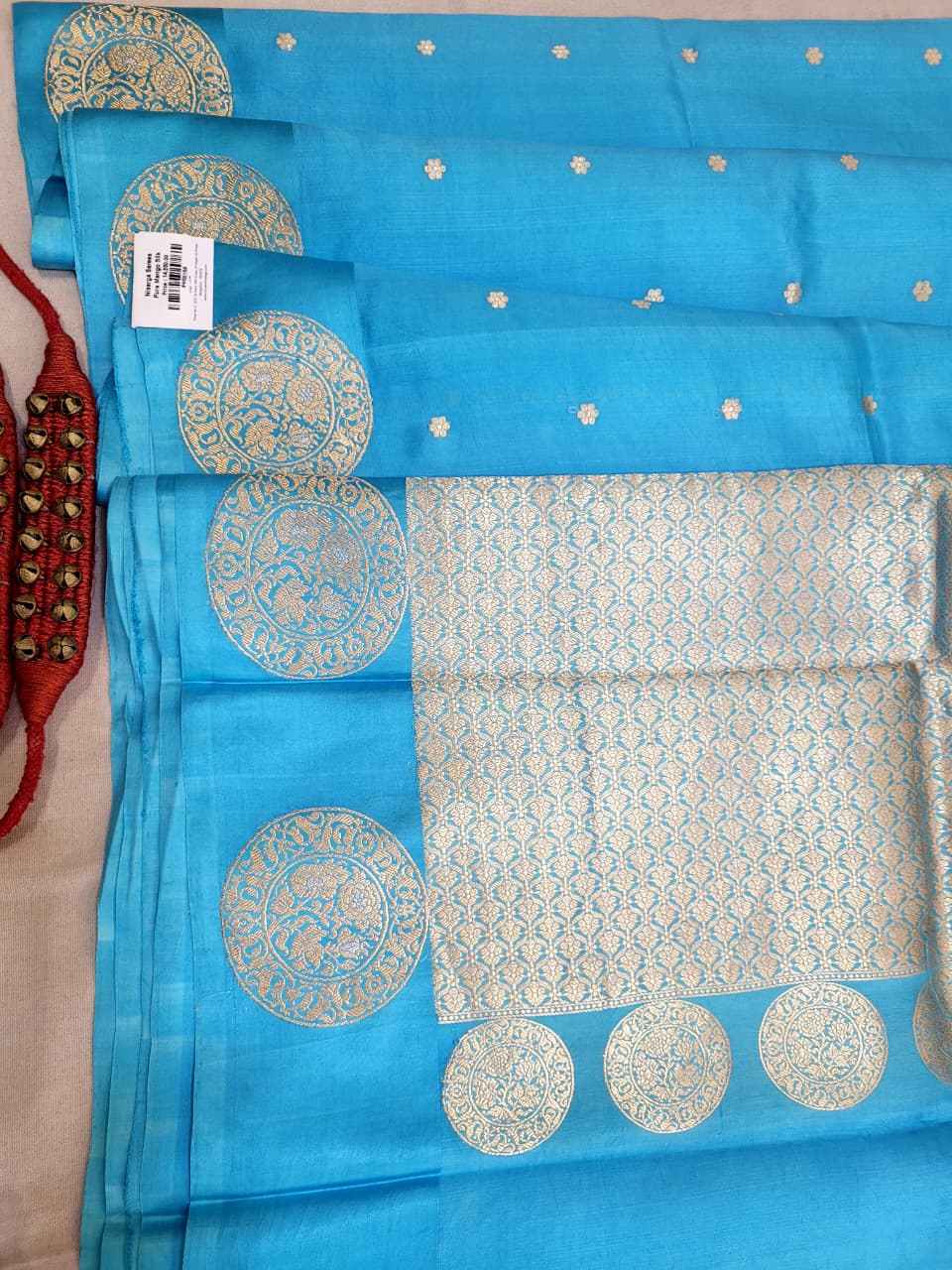 Blue Katan Banarasi Saree