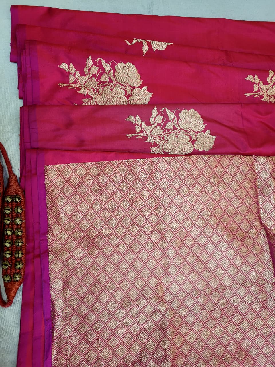 Red Katan Banarasi Saree