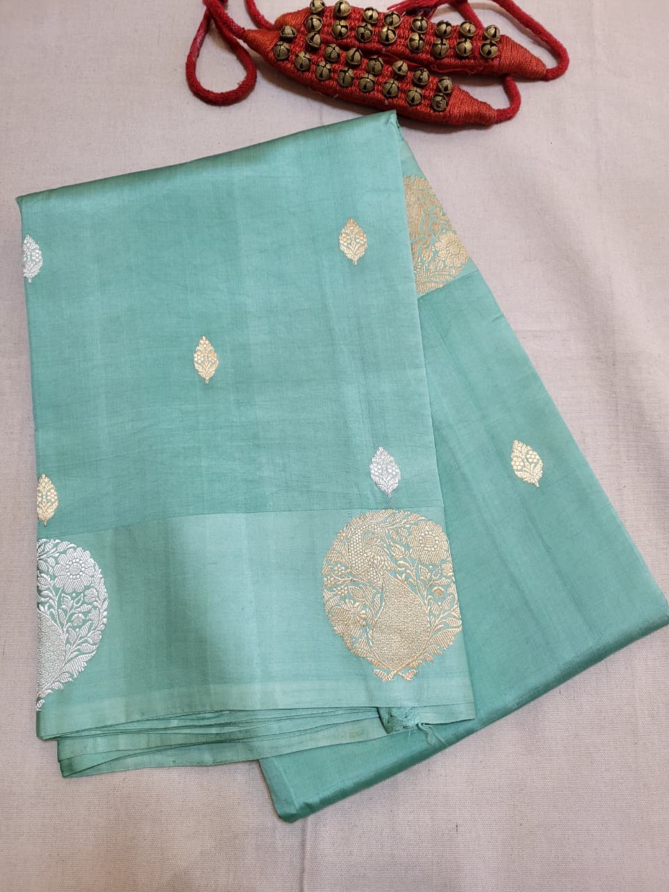 Aqua Katan Banarasi Saree