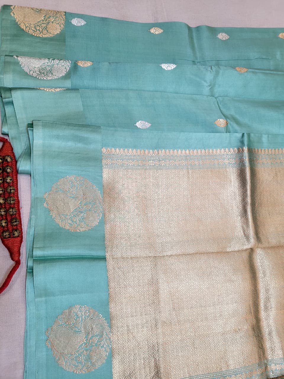 Aqua Katan Banarasi Saree