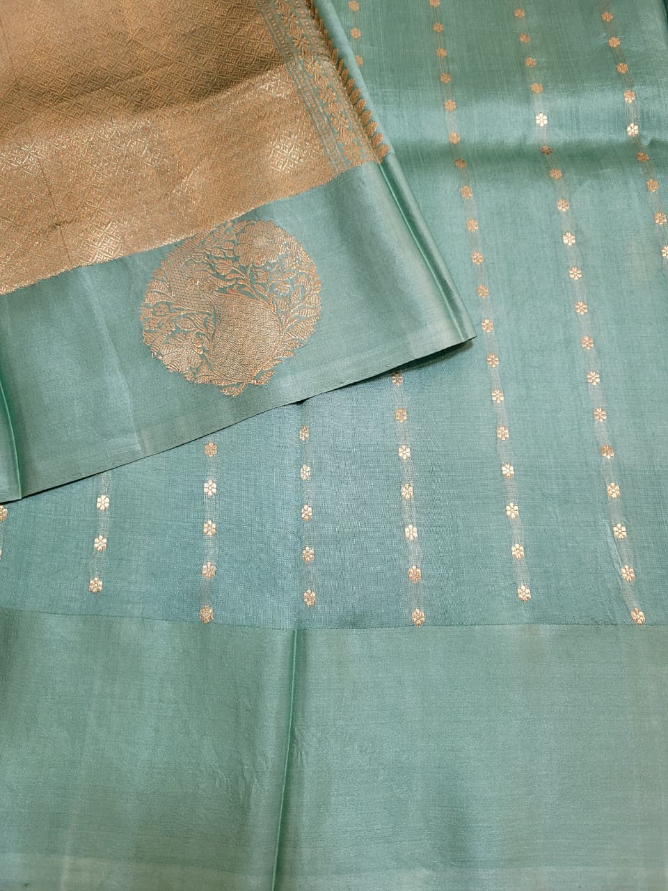 Aqua Katan Banarasi Saree
