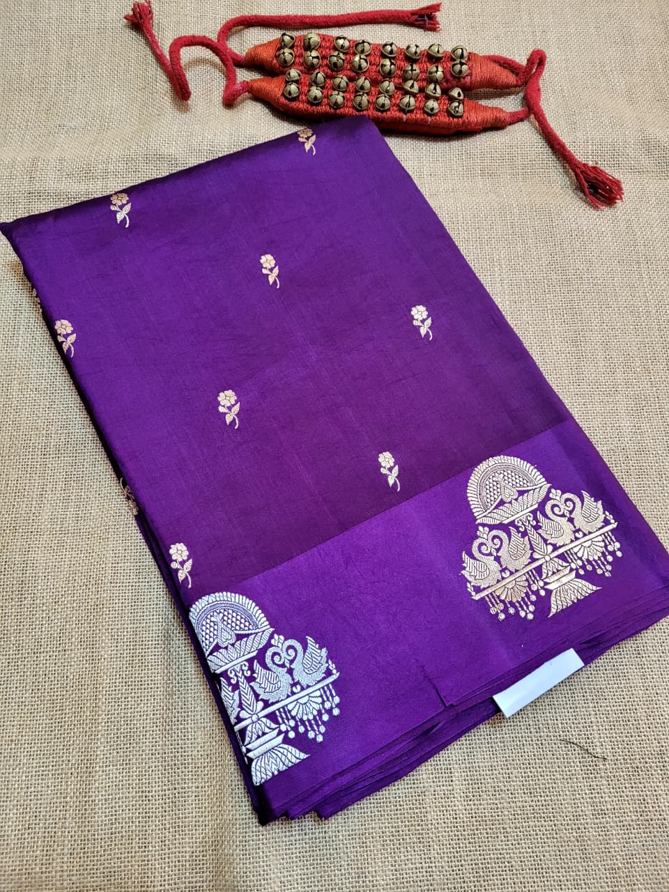 Purple Katan Banarasi Saree