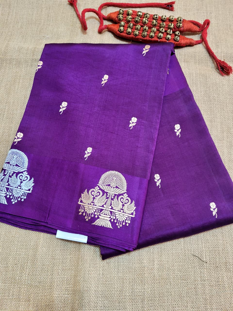 Purple Katan Banarasi Saree