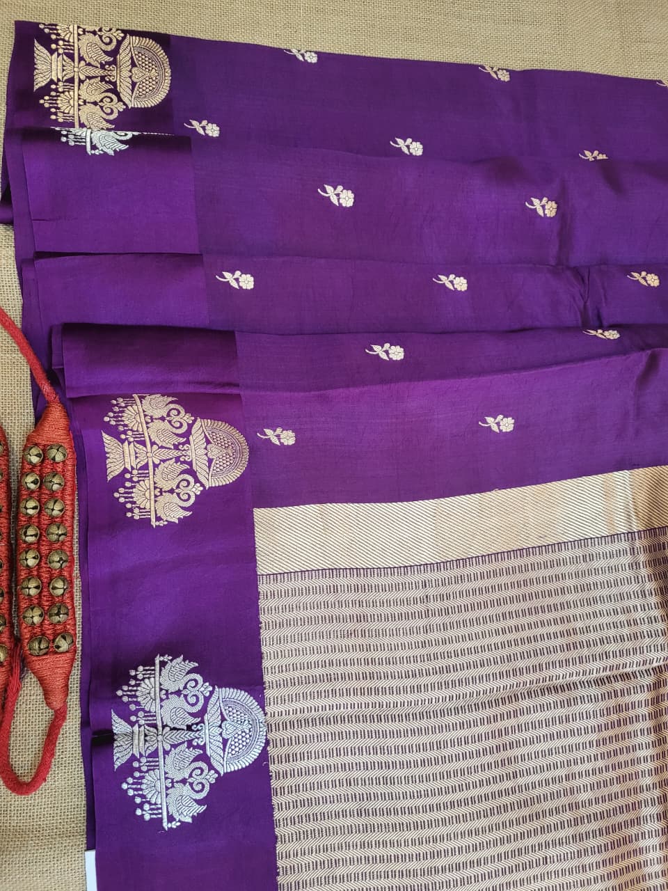Purple Katan Banarasi Saree