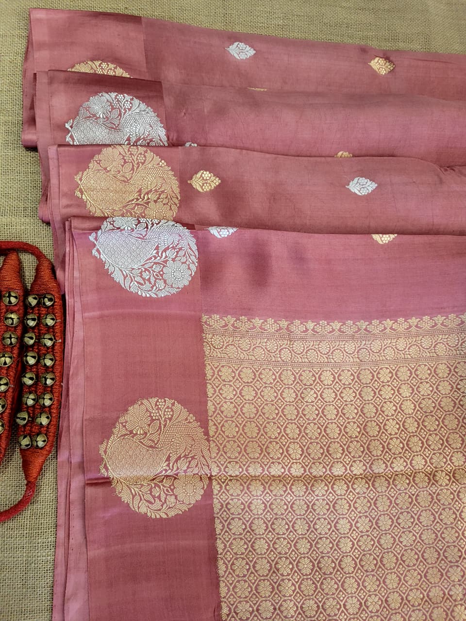 Onion Katan Banarasi Saree