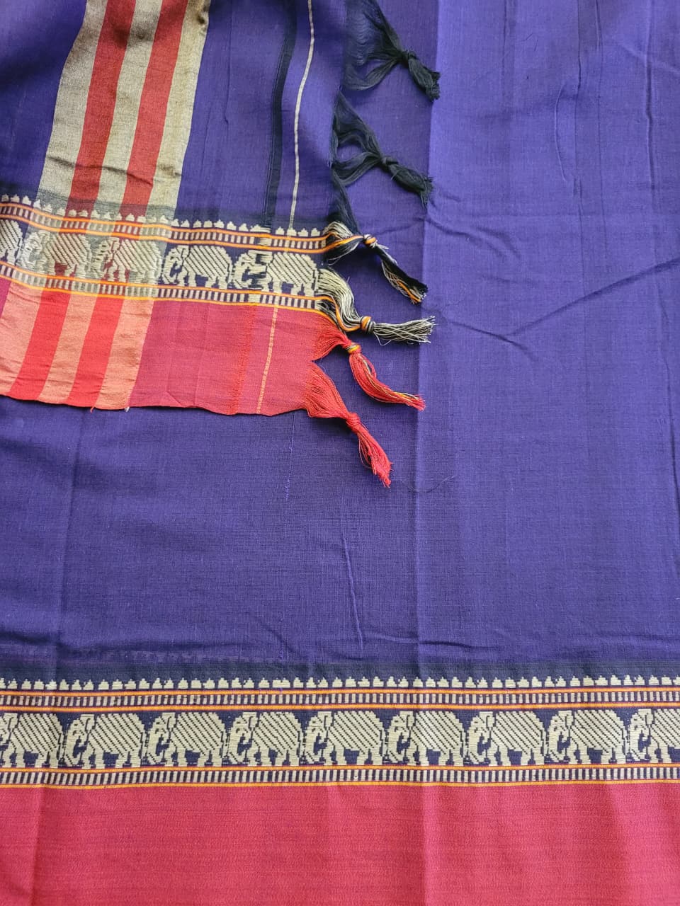 Navy Narayanpet Cotton Saree