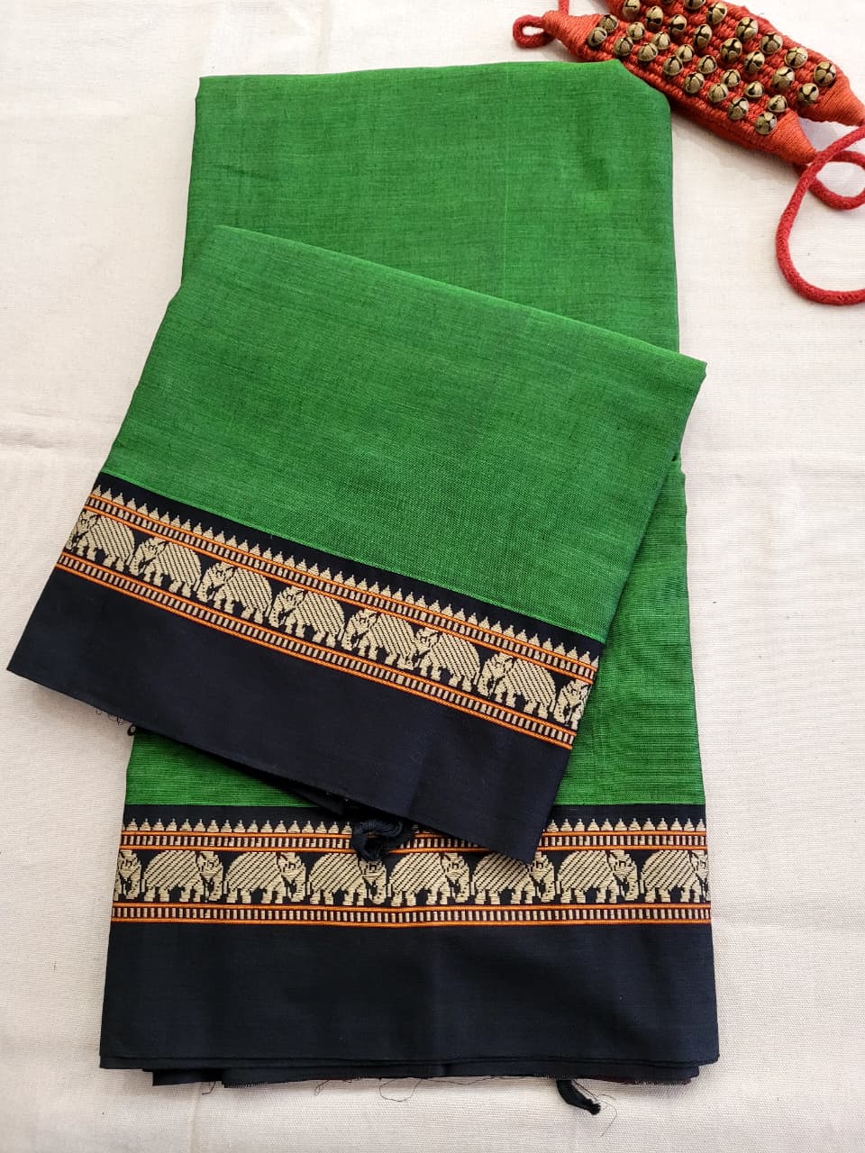 Green Narayanpet Cotton Saree