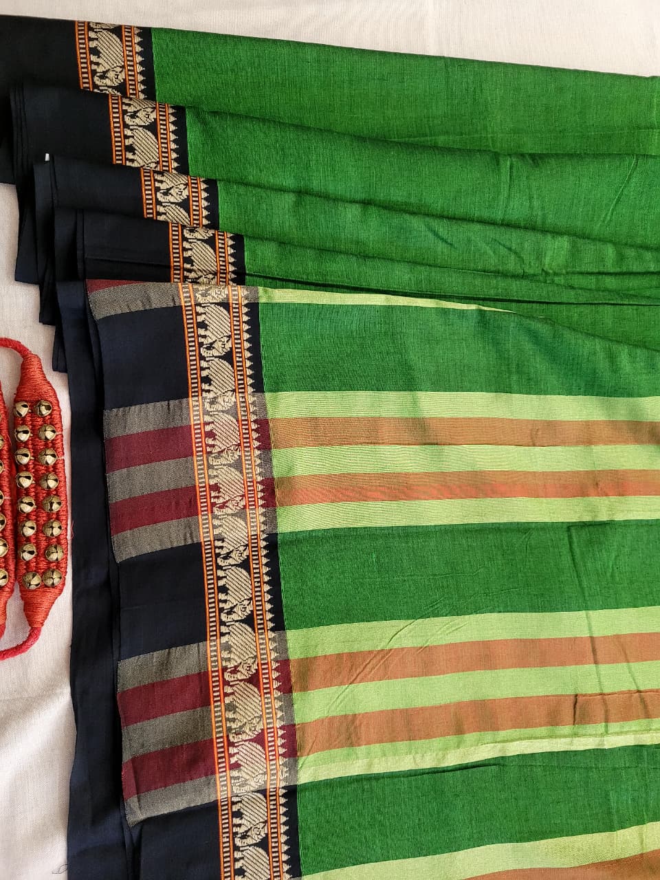 Green Narayanpet Cotton Saree