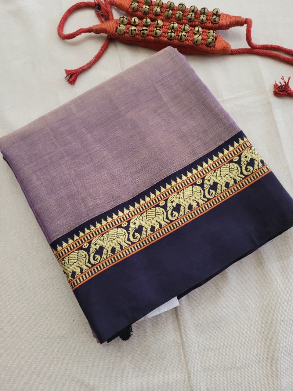 Gray Narayanpet Cotton Saree