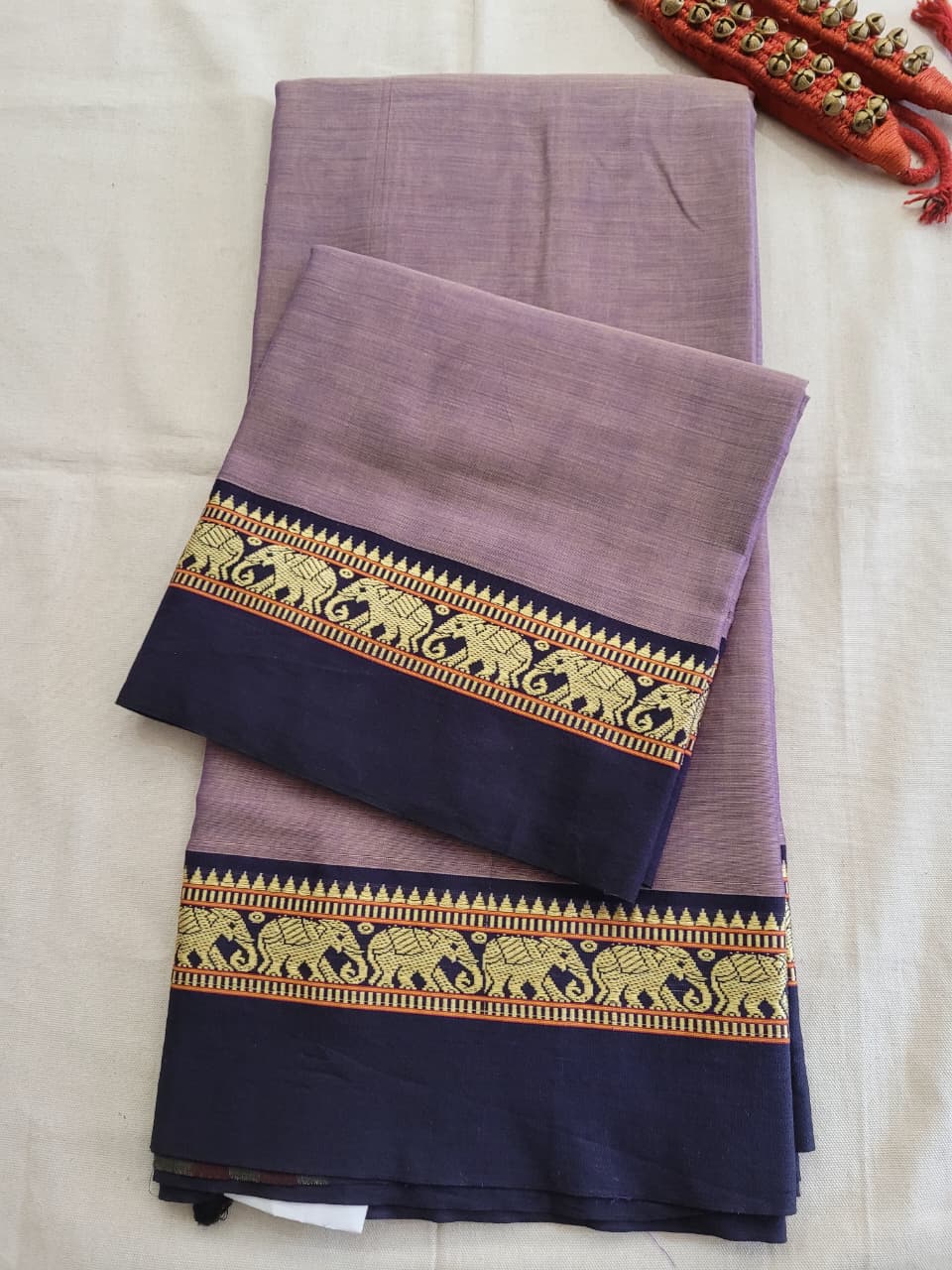 Gray Narayanpet Cotton Saree